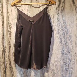 Gray Velevt Camisole from Express